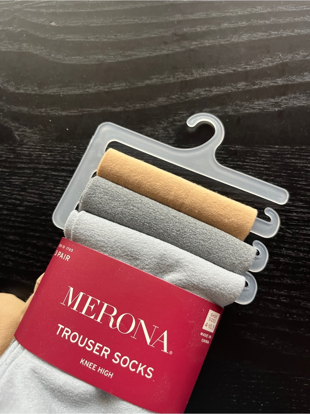 Merona Trouser Socks Knee High 3 Pair Grey Heather Combo Shoe Size 4-10.5  - Picture 3 of 14
